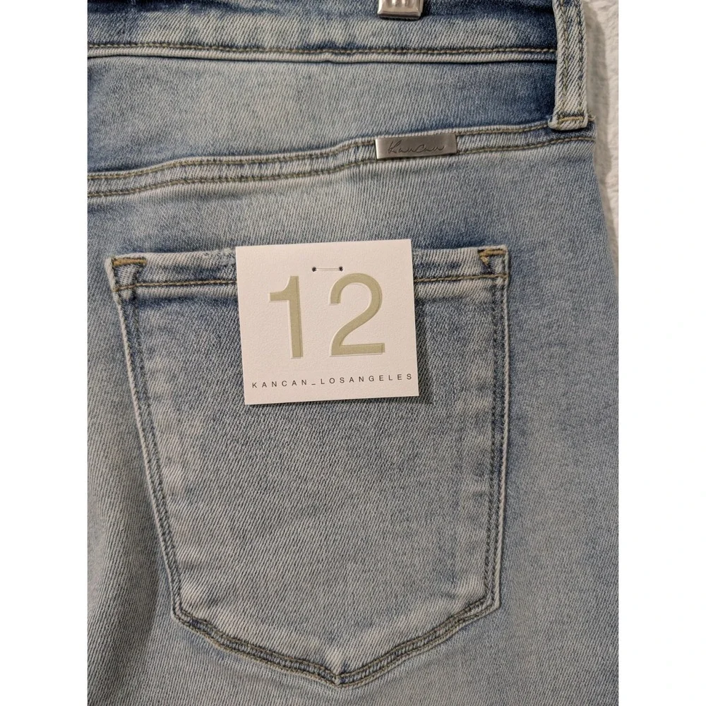 Kancan jeans style St1709GT-1-sf, Women's, Light, Nwt, Distressed Bottoms, 12/31